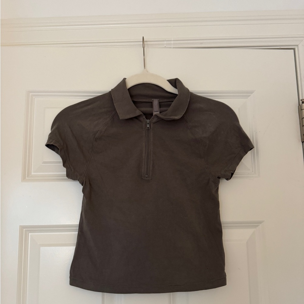 Brown Short Sleeve Polo Shirt